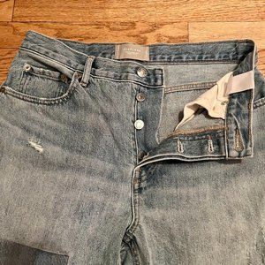 Everlane 90s Cheeky Jean, 28 Regular, Vintage Blue Button Fly